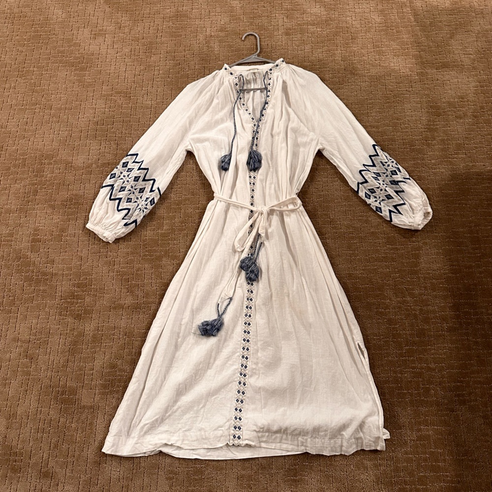H&M Blue and White Dress